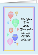 Promotion Congratulations with Hot Air Balloons card