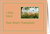 First Year Anniversary of Heart Transplant card