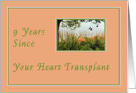 9th. Anniversary of Heart Transplant card