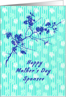 Mother’s Day for Sponsee with Flowers card