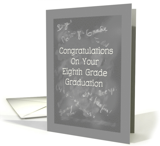 Graduation, 8th Grade with Chalkboard card (1190630)