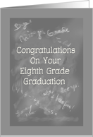 Graduation, 8th Grade with Chalkboard card
