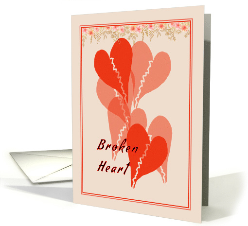 Forgiving Someone with Red Broken Hearts card (1200864)