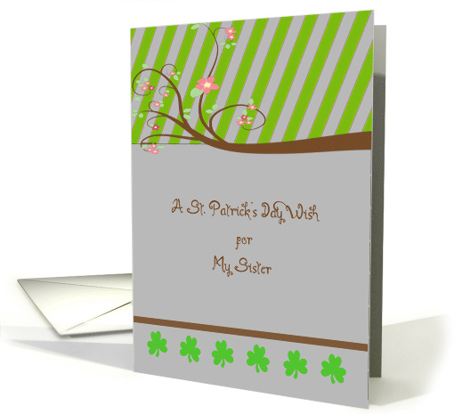 St. Patrick's Day for Sister with Shamrocks card (1225380)