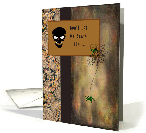 Halloween with Spiders and Skeleton card (1279314)