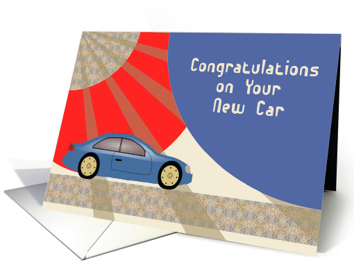 New Car Congratulations Abstract Design card (1296736)