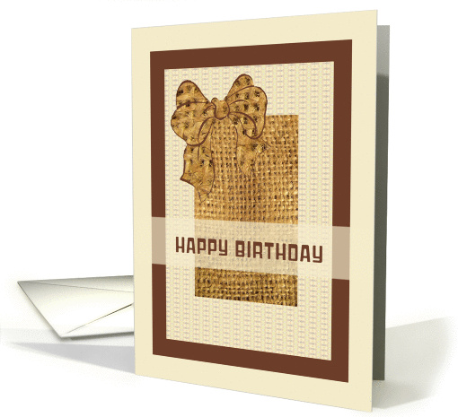 Happy Birthday to Friend with Digital Burlap card (1300772)