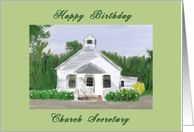 Happy Birthday Church Secretary card