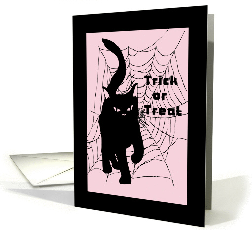 Halloween Trick or Treat with Black Cat card (1323132)