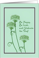 Be Happy, Be Irish, St. Patrick’s Day Dandelions card