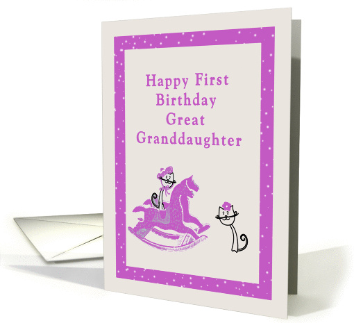 First Birthday for Great Granddaughter card (1355424)