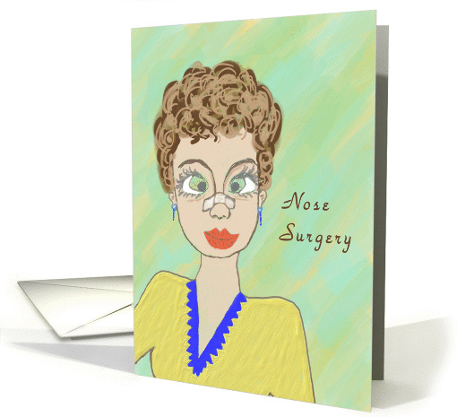 Nose Surgery Get Well Soon, Humorous card (1364344)