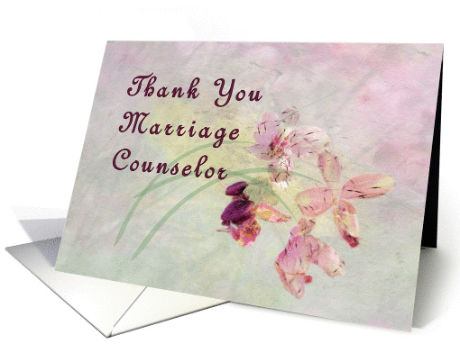 Thank You Marriage Counselor Pink Orchids card (1376728)