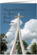Congratulations on First Sermon card