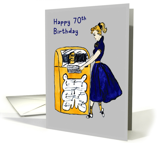 Birthday 70th with Jukebox card (1401242)