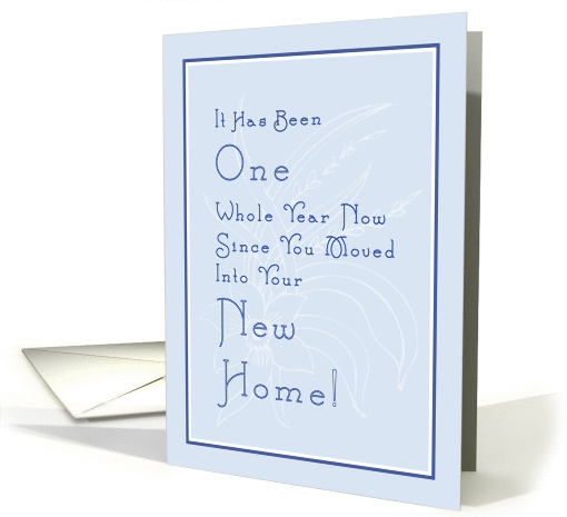 New Home One Year Anniversary card (1404392)