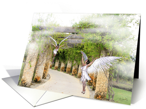 Angels Under the Misty Arbor Note card (1409058)