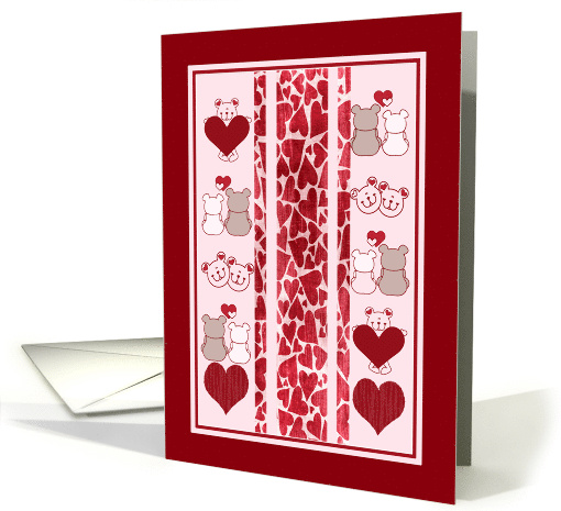 Valentine's Day Hearts and Bears Missing You card (1412858)