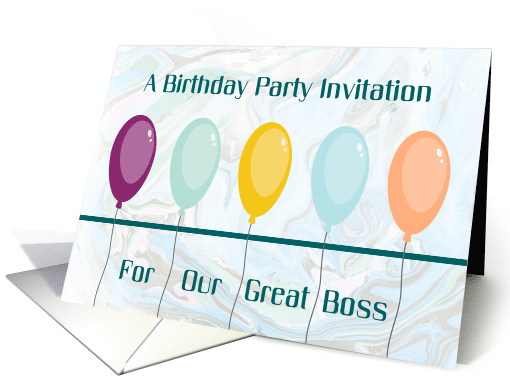 Office Birthday Party for Boss card (1415164)