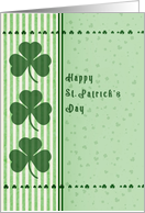 St. Patrick’s Day Green Shamrocks card