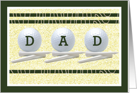 Father’s Day with Golf Balls card