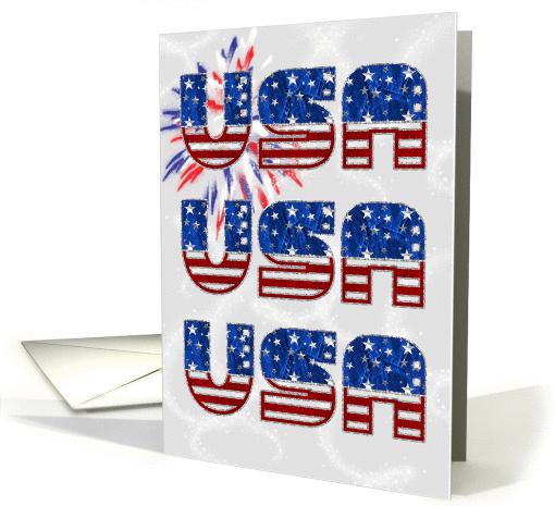 July 4th with USA for Couple card (1435862)