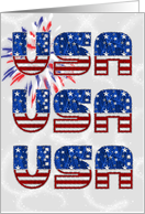 July 4th with USA for Couple card