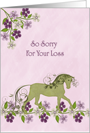 Sympathy for Loss of Pet Horse card