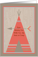 Summer Camp for Son with Tent & Arrow card