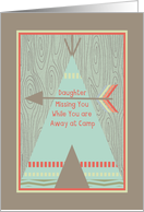 Summer Camp for Daughter with Tent & Arrow card