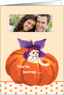 Halloween Baby Shower Invitation add Your Photo card