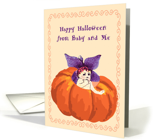 Halloween from Baby and Me with Baby & Pumpkin card (1447894)