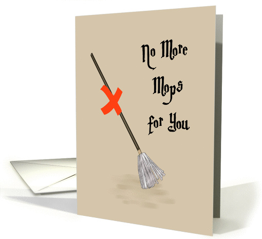 Retirement Congratulations for Janitor with Mop card (1450988)