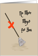 Retirement Congratulations for Janitor with Mop card