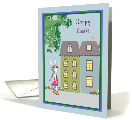 Primitive Easter with Bohemian Bunny card (1470402)