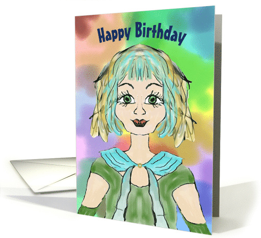 Birthday for Great Granddaughter Hand Drawn card (1491308)