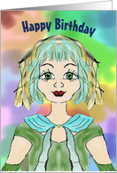 Birthday for Great Granddaughter Hand Drawn card