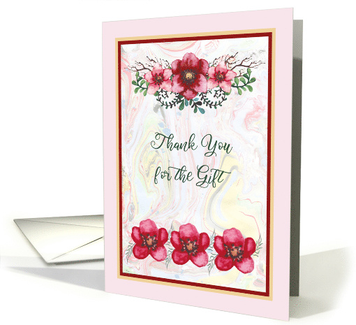 Thank You for Gift with Watercolor Flowers card (1507854)