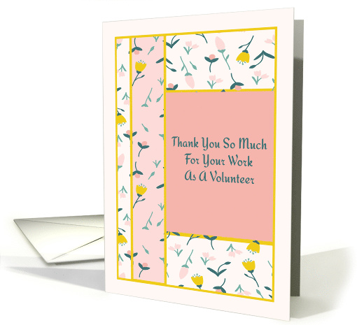 Thank You for Your Work as a Volunteer card (1508938)