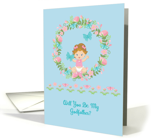Godfather Request From Baby Girl in Pink card (1517362)