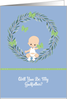 Godfather Request From Baby Boy in Blue card
