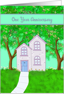 First Year Anniversary for New Home card