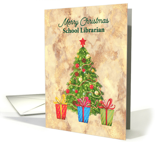 Christmas for School Librarian with Tree card (1544920)