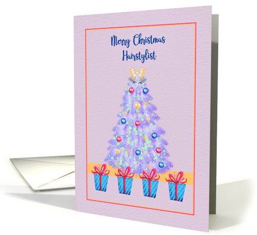 Christmas for Hairstylist Lavender Tree card (1546676)