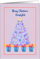 Christmas for Hairstylist Lavender Tree card