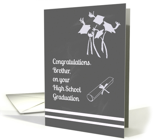 High School Graduation for your Brother Chalk Board card (1556164)