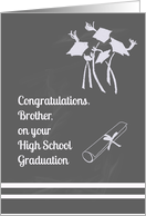 High School Graduation for your Brother Chalk Board card