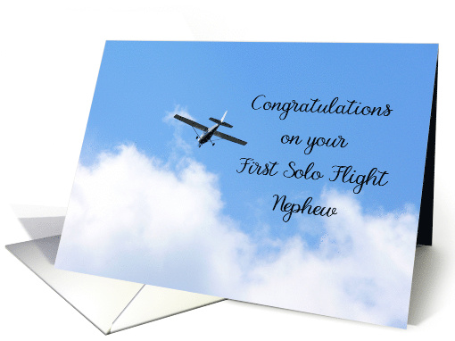 Congratulations on First Solo Flight for Nephew card (1556338)