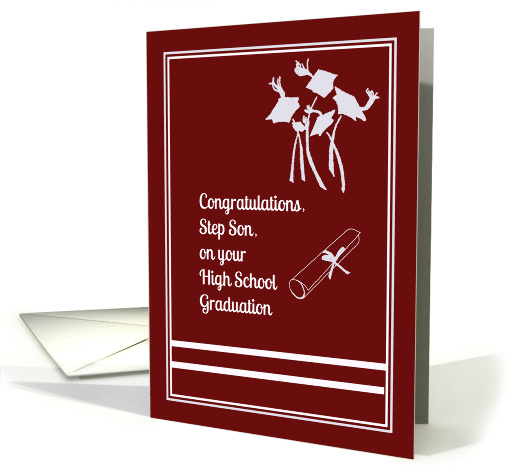 High School Graduation for Step Son card (1557180)