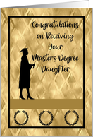 Congratulations Daughter on Receiving Master’s Degree card